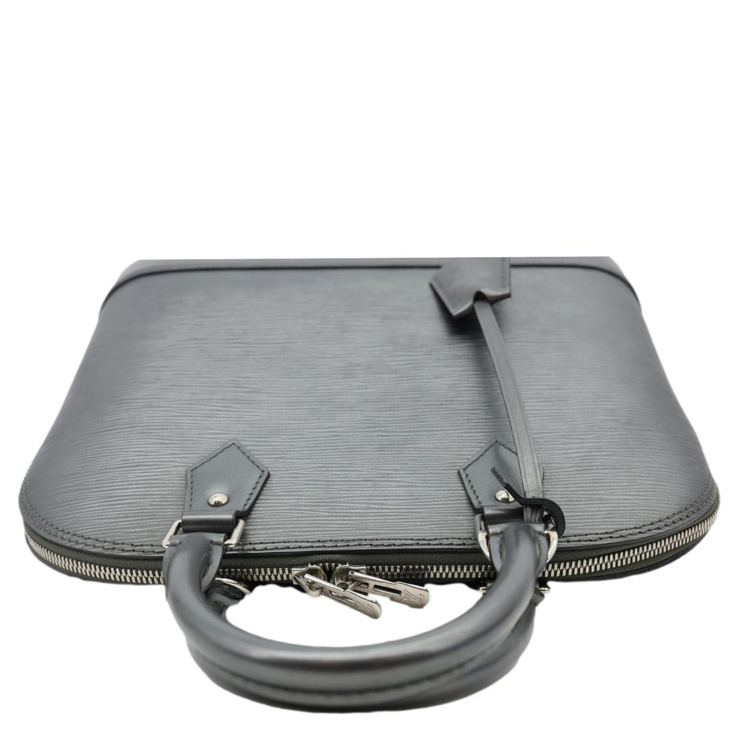 LOUIS VUITTON Alma PM Epi Leather Satchel Bag Metallic Grey