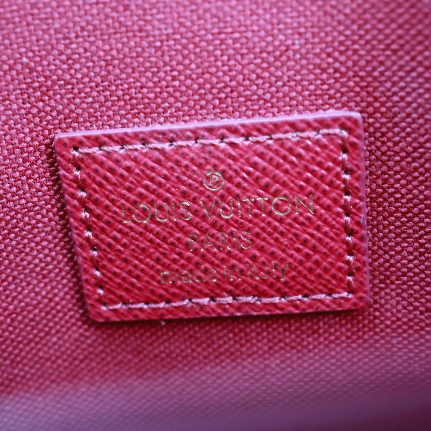 LOUIS VUITTON Felicie Pochette Monogram Canvas Crossbody Bag Brown