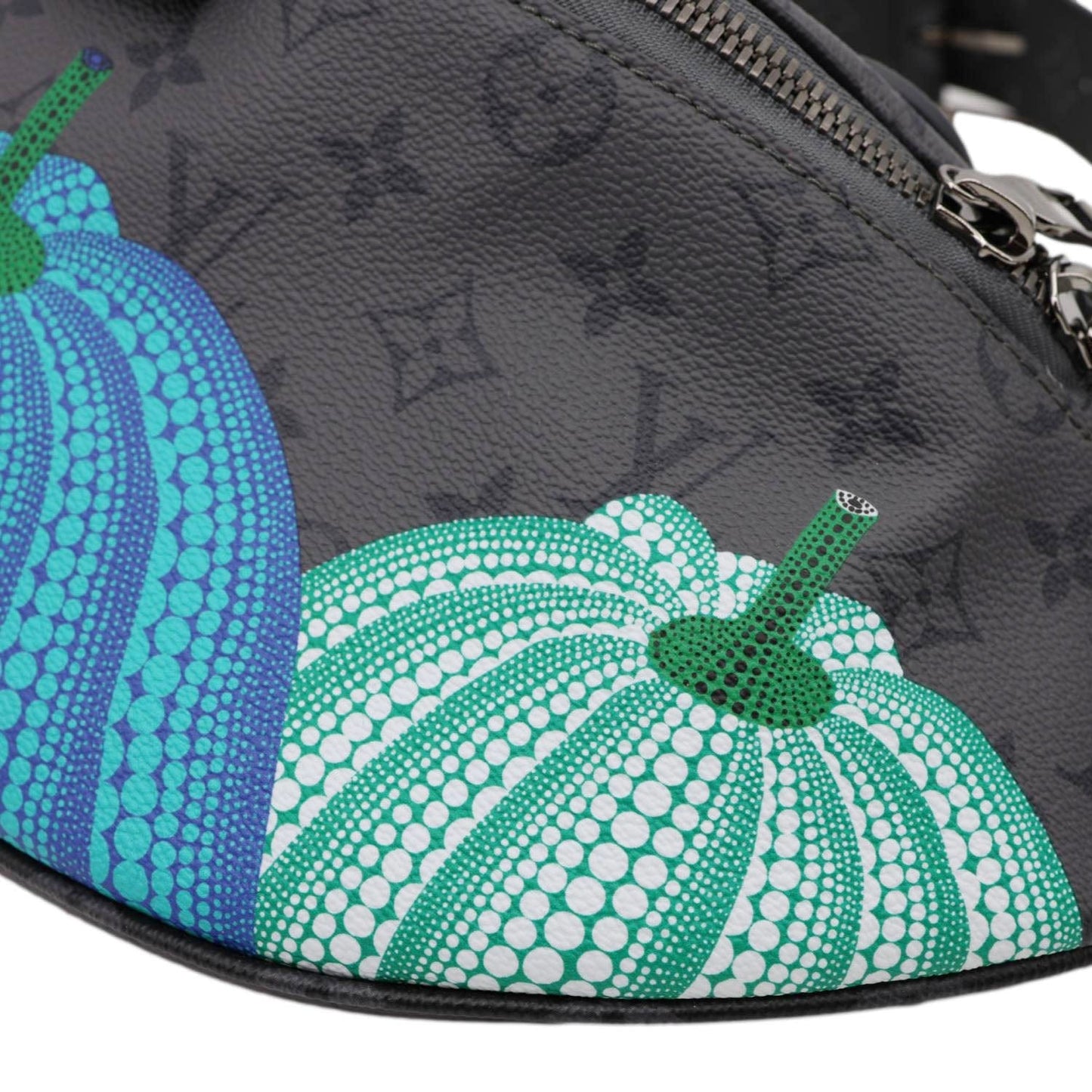 LOUIS VUITTON LV X YK Monogram Reverse Eclipse Pumpkin Canvas Bumbag Gray