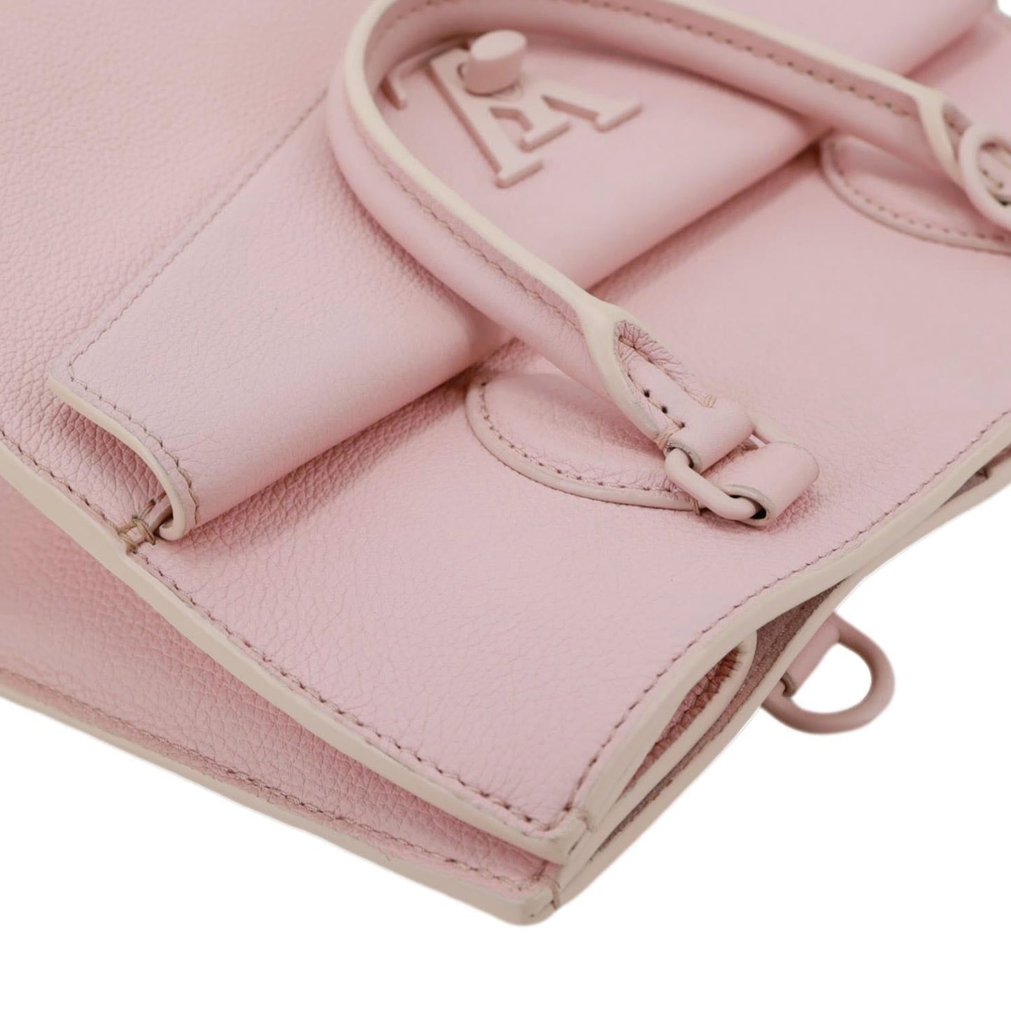 LOUIS VUITTON Lockme Tote PM Monochrome Soft Calfskin Leather Tote Bag Pink