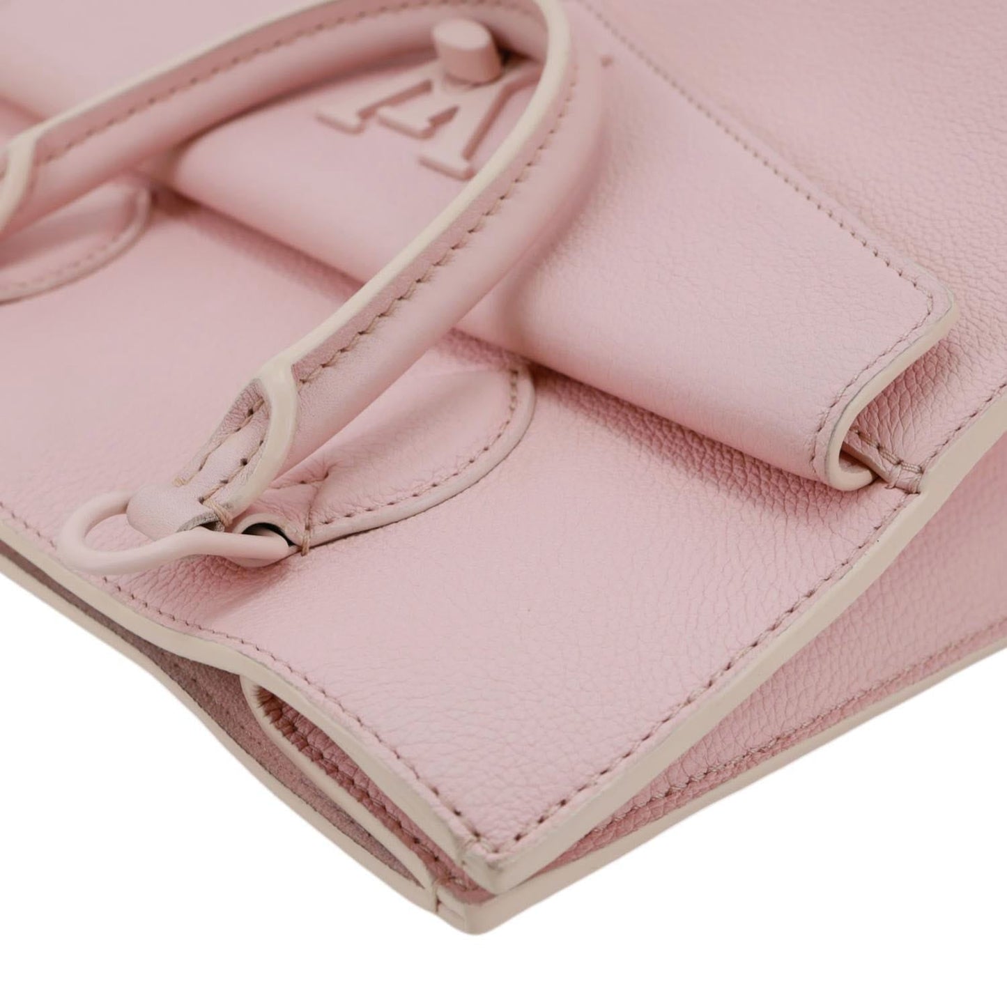 LOUIS VUITTON Lockme Tote PM Monochrome Soft Calfskin Leather Tote Bag Pink