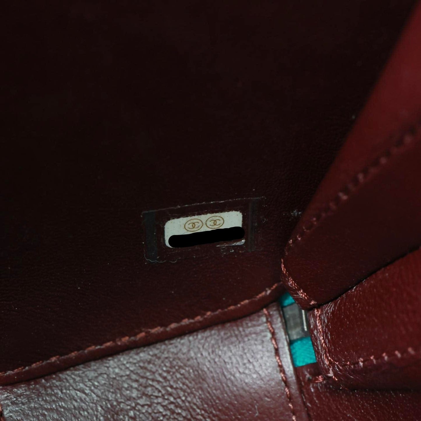 CHANEL Metallic Oval Quilted Caviar Leather Camera Bag Turquoise