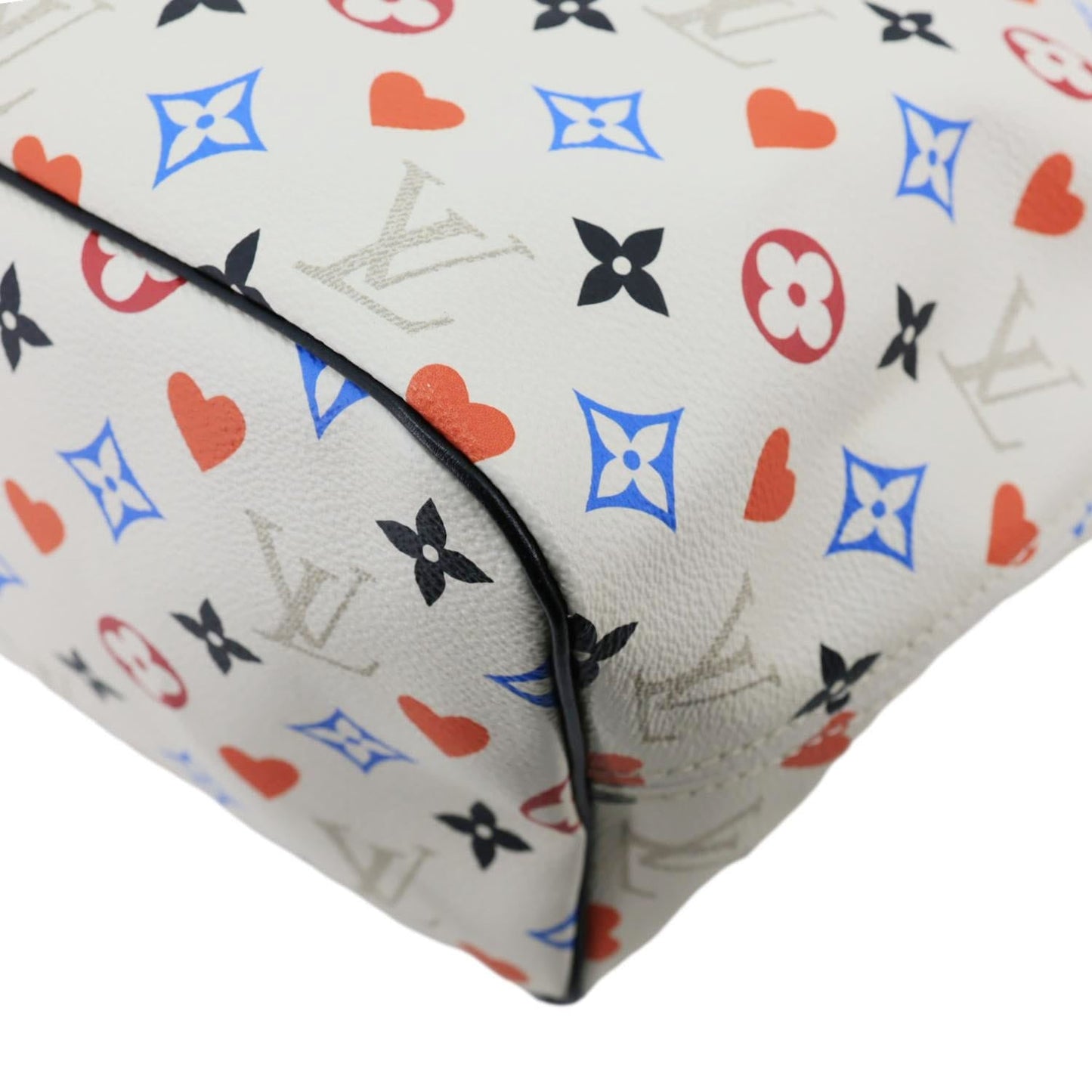 LOUIS VUITTON Game On Neverfull MM Monogram Canvas Tote Bag White