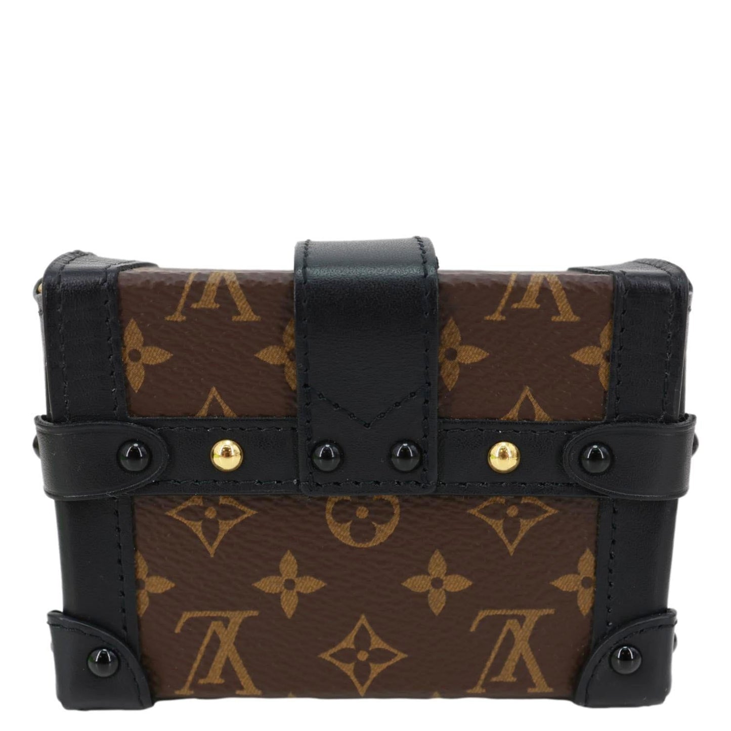 LOUIS VUITTON Essential Trunk NM Monogram Canvas Crossbody Bag Black