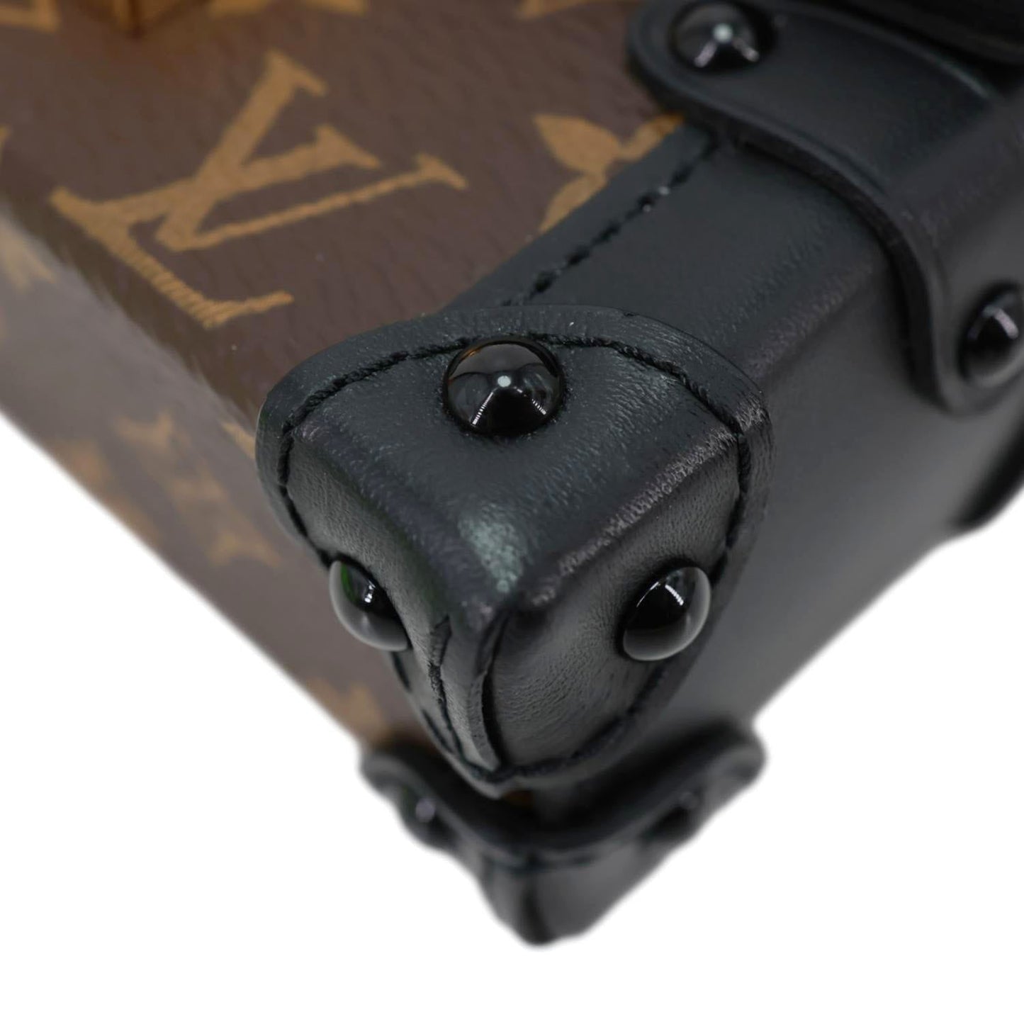 LOUIS VUITTON Essential Trunk NM Monogram Canvas Crossbody Bag Black