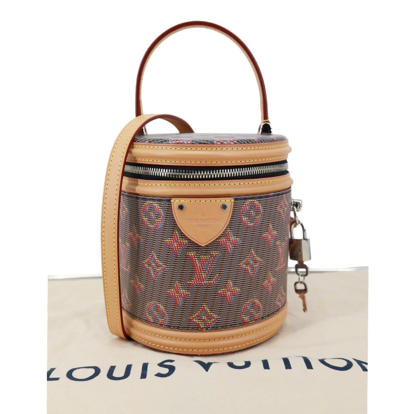 LOUIS VUITTON Cannes LV Pop Canvas Shoulder Bag Brown
