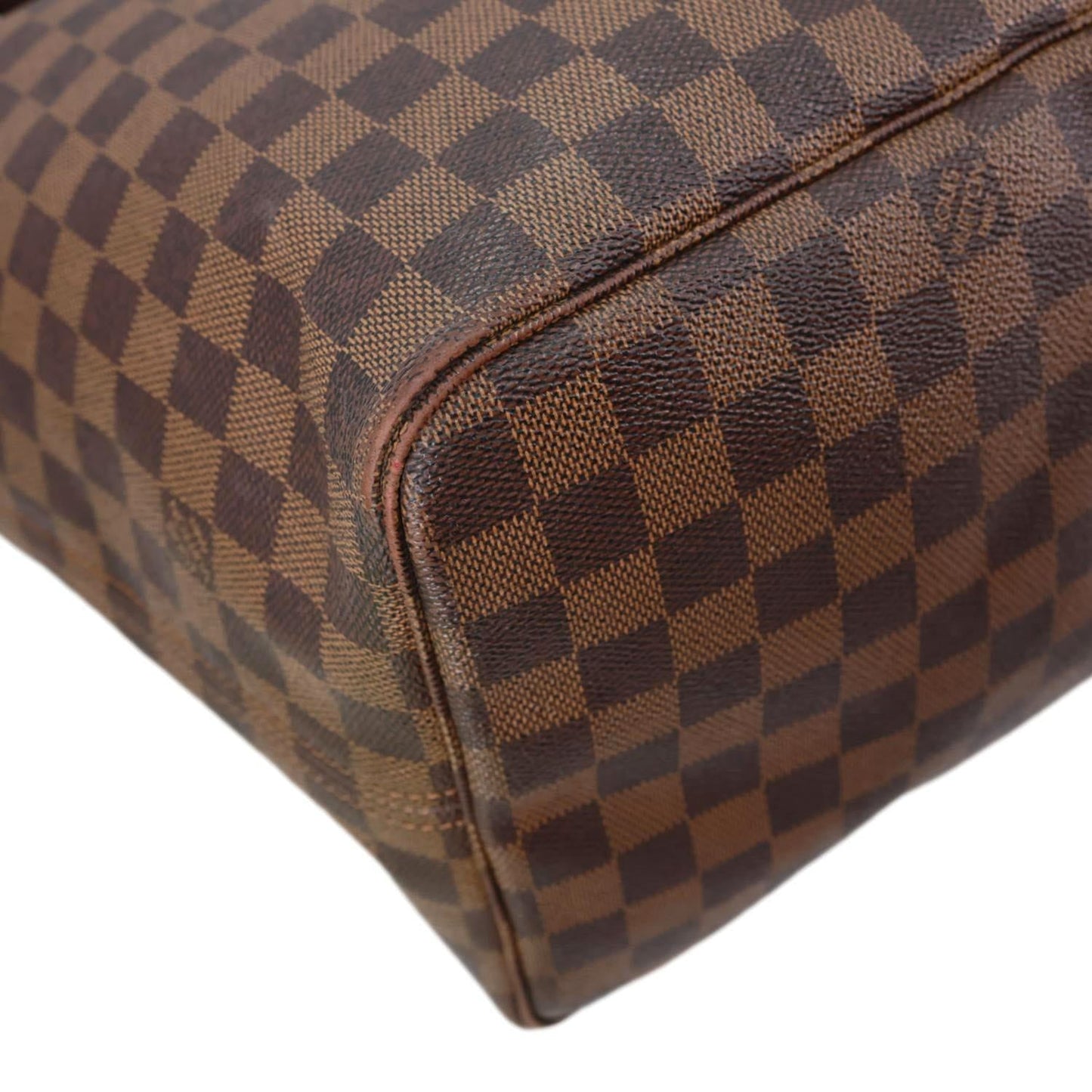 LOUIS VUITTON Neverfull GM Damier Ebene Tote Bag Brown