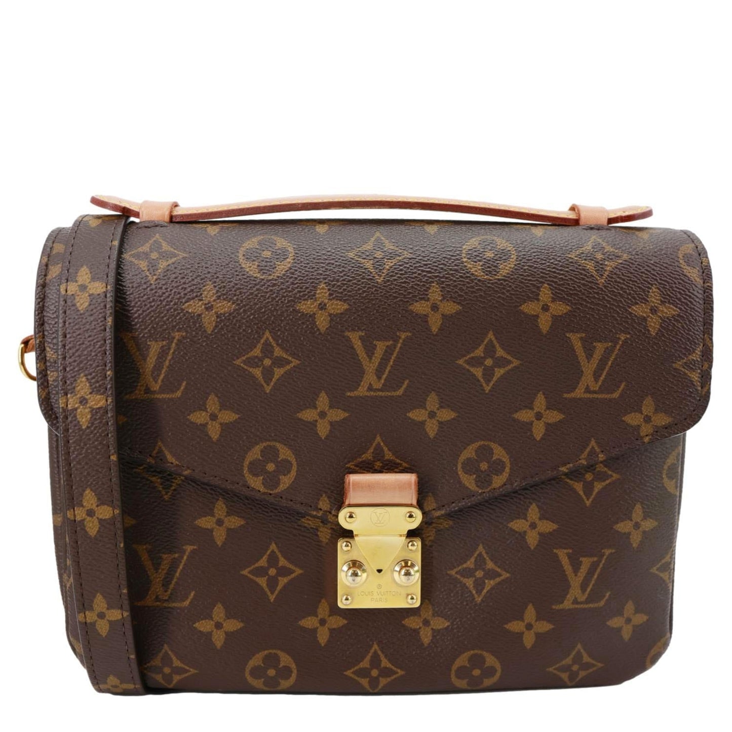 LOUIS VUITTON Metis Pochette Monogram Canvas Crossbody Bag Brown
