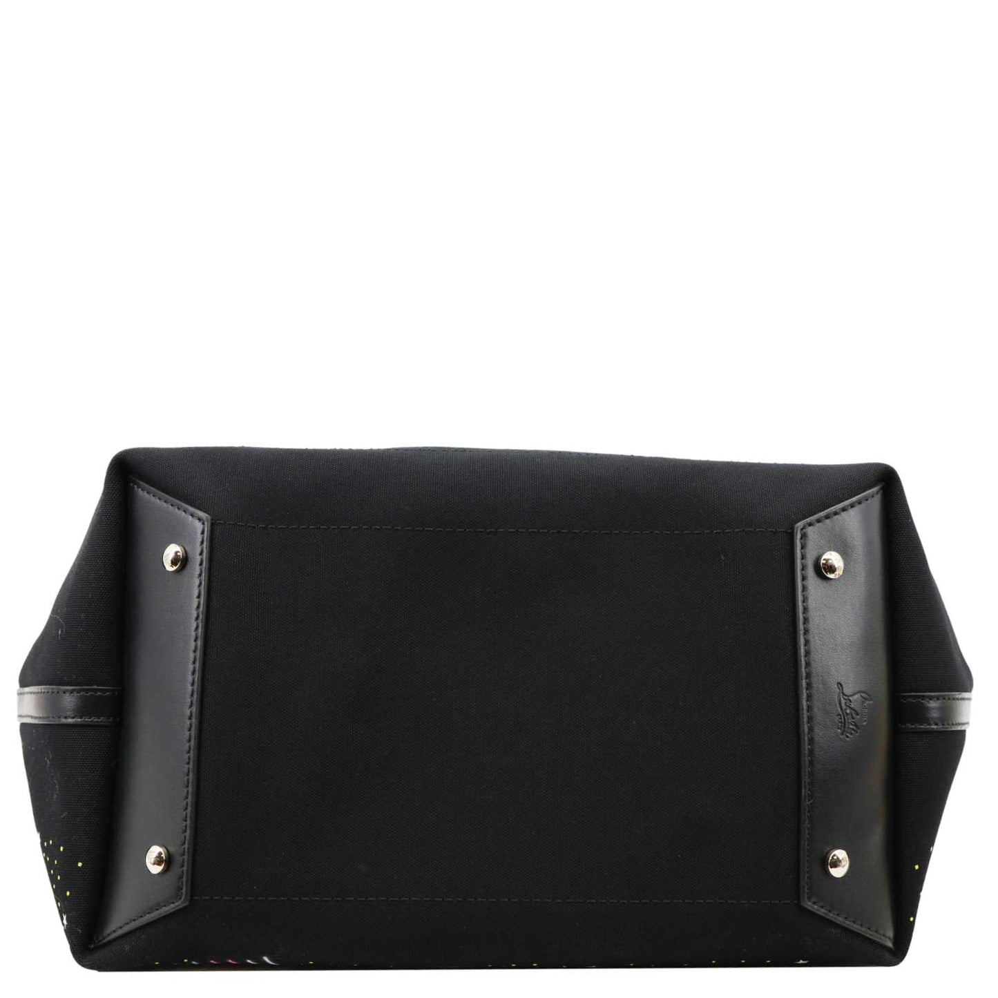 CHRISTIAN LOUBOUTIN Frangibus Starlight Canvas Tote Bag Black