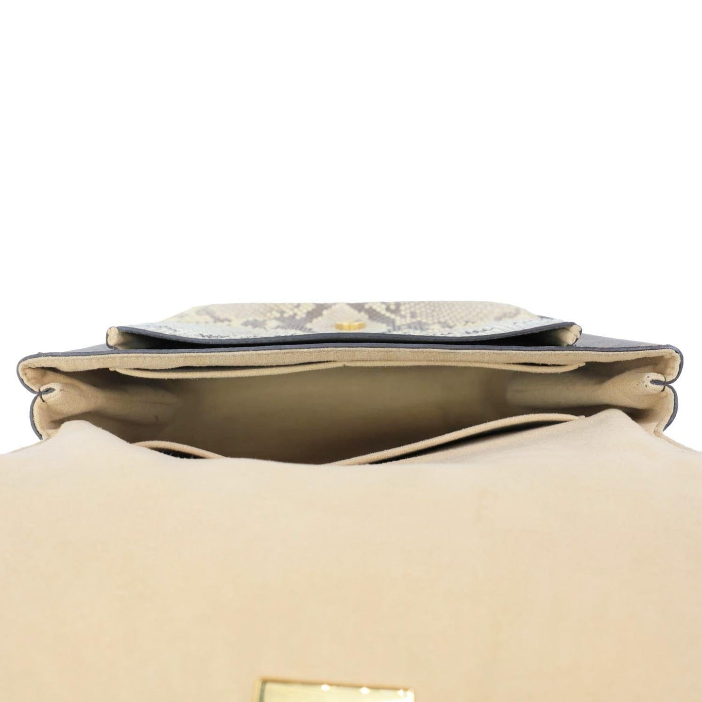 LOUIS VUITTON Marignan Python Monogram Canvas Shoulder Bag Brown