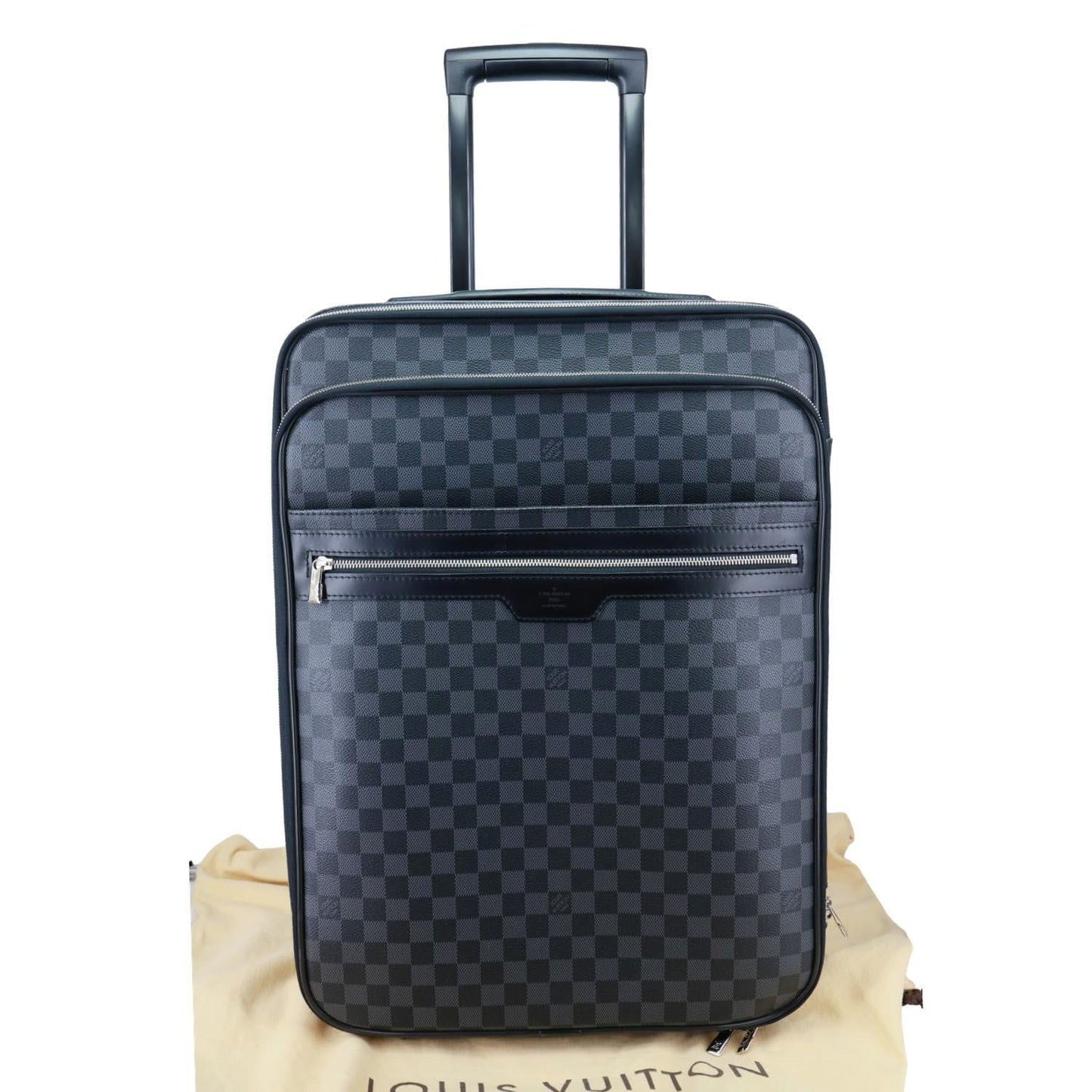 LOUIS VUITTON Pegase 55 Damier Graphite Business Suitcase Travel Bag Black