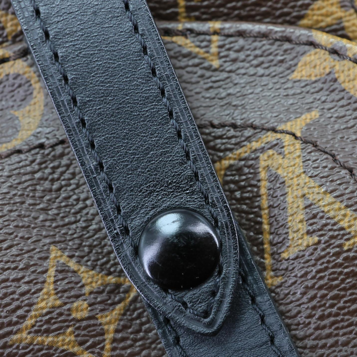 LOUIS VUITTON Christopher PM Monogram Macassar Canvas Backpack Bag Brown