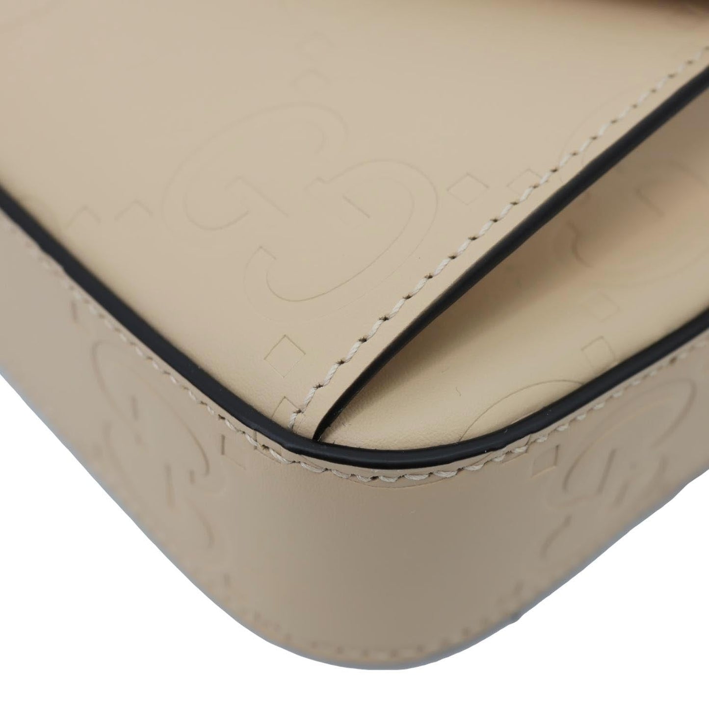 GUCCI Gilbert Mini Monogram Calfskin Leather Crossbody Bag Beige 781554