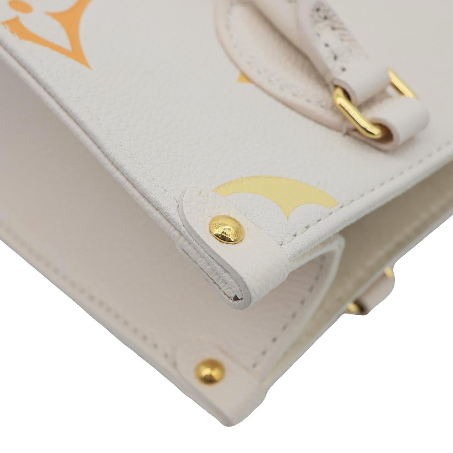LOUIS VUITTON Onthego PM Monogram Empreinte Tote Bag Beige
