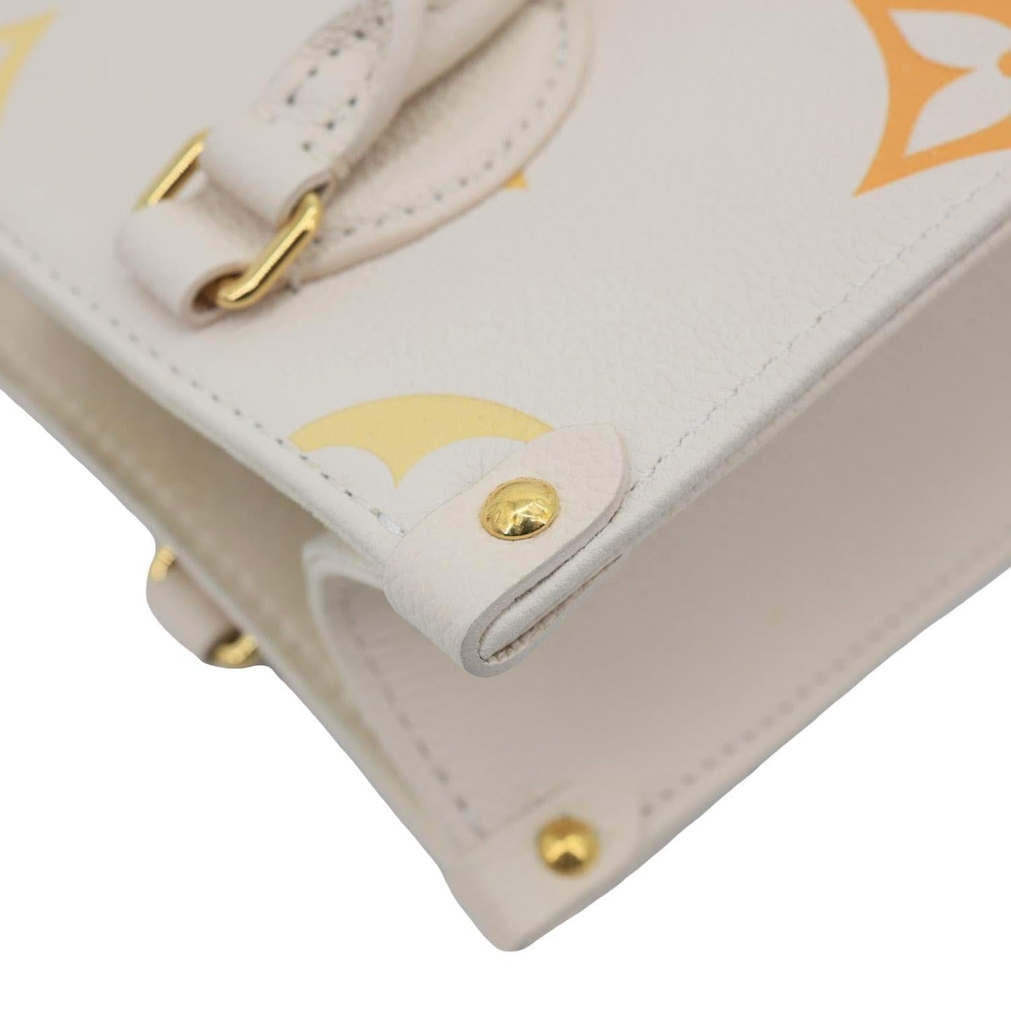 LOUIS VUITTON Onthego PM Monogram Empreinte Tote Bag Beige