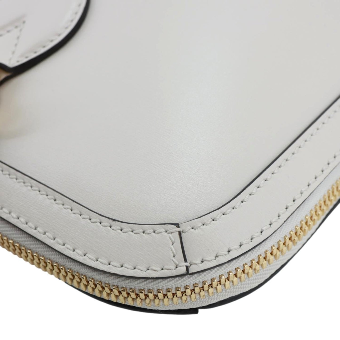 GUCCI Horsebit 1955 Leather Top Handle Crossbody Bag Off White 621640