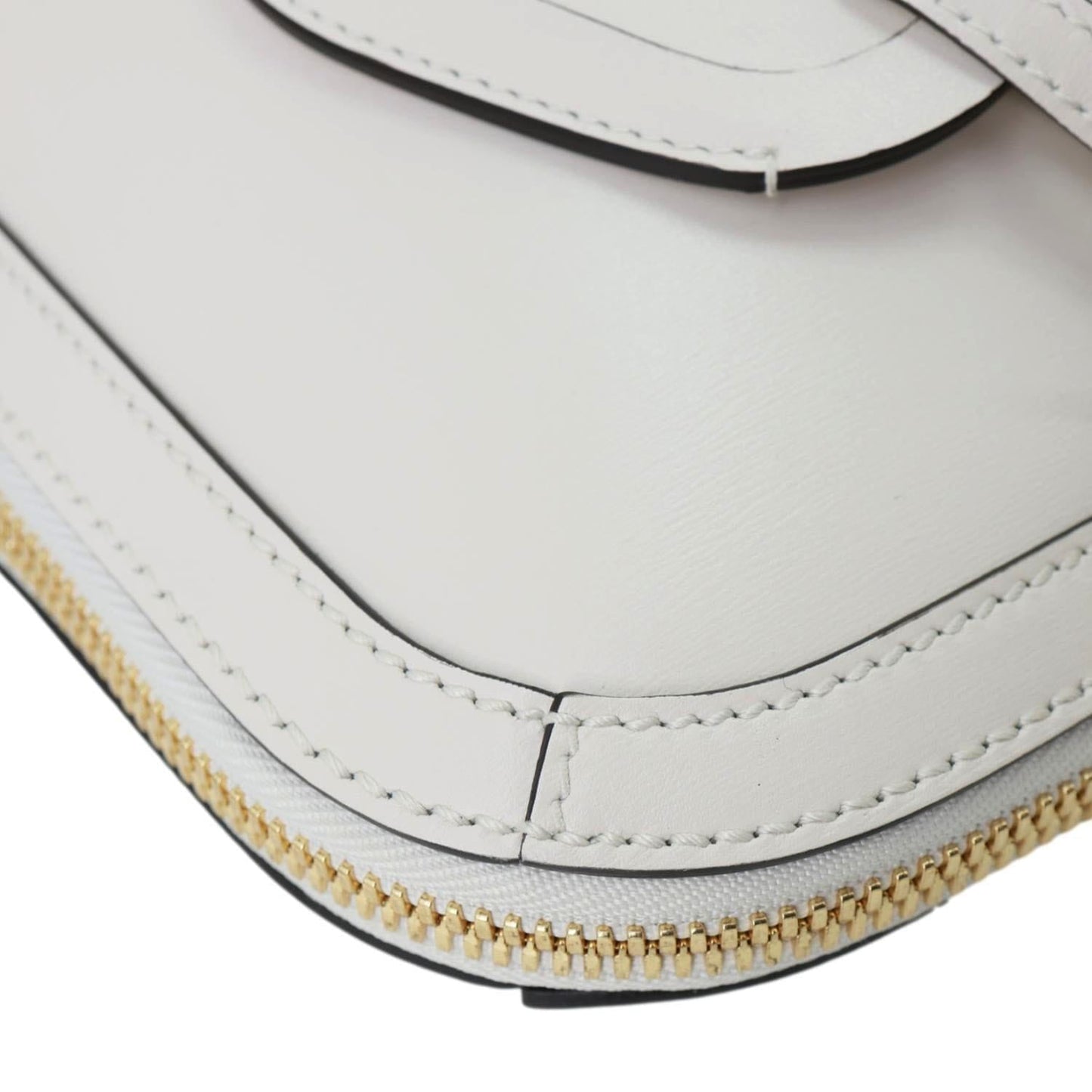 GUCCI Horsebit 1955 Leather Top Handle Crossbody Bag Off White 621640