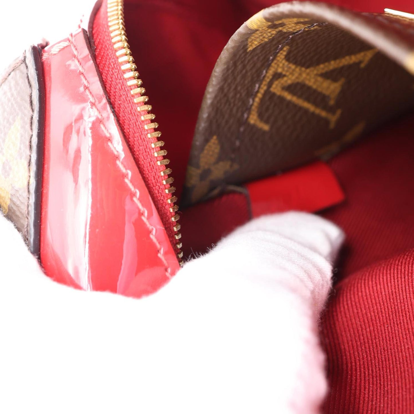 LOUIS VUITTON Venice Patent Miroir Leather Crossbody Bag Scarlet