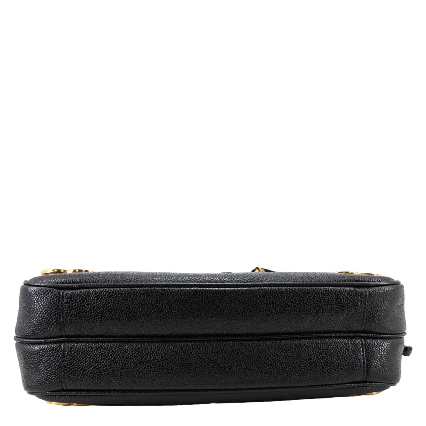 CHANEL Triple CC Lambskin Caviar Leather Shoulder Bag Black