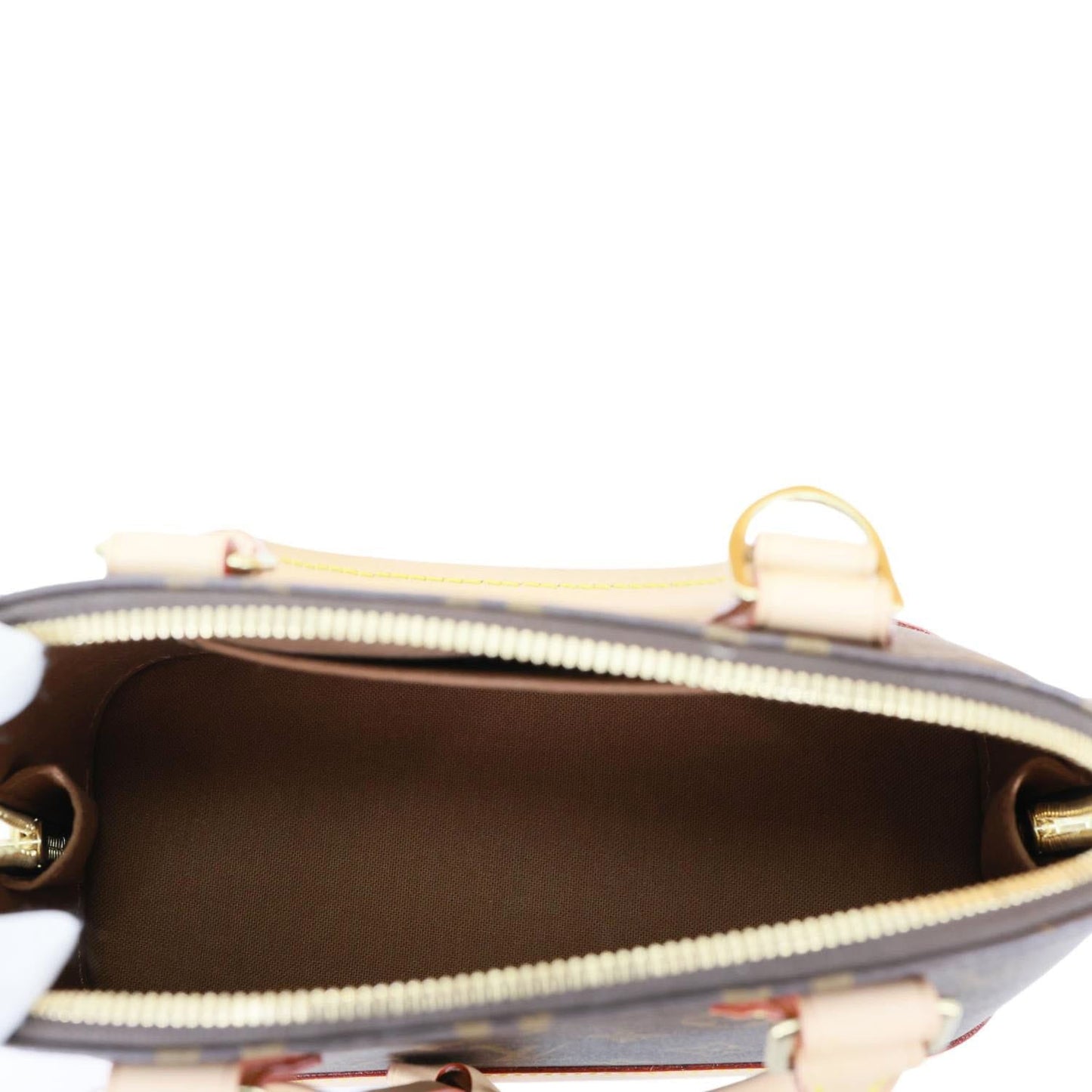 LOUIS VUITTON Alma BB Monogram Canvas Crossbody Bag Brown