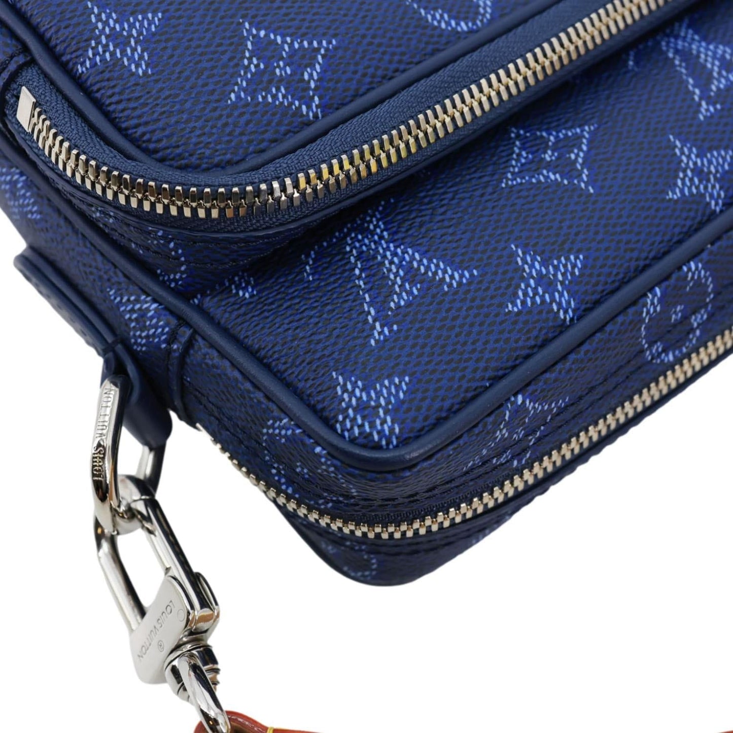LOUIS VUITTON Nil Monogram Heritage Canvas Shoulder Bag Blue