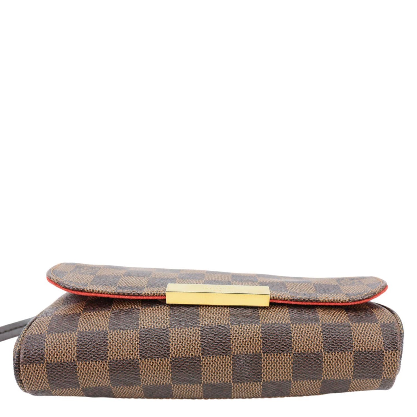 LOUIS VUITTON Favorite PM Damier Ebene Chain Crossbody Bag Brown