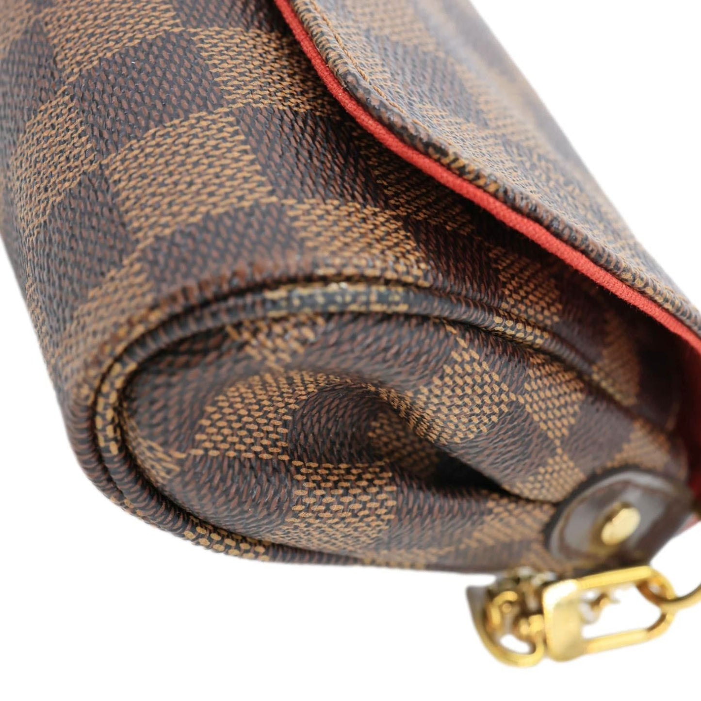 LOUIS VUITTON Favorite PM Damier Ebene Chain Crossbody Bag Brown