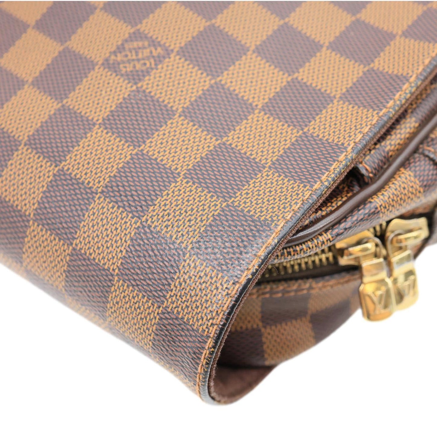 LOUIS VUITTON Shelton MM Damier Ebene Messenger Bag Brown