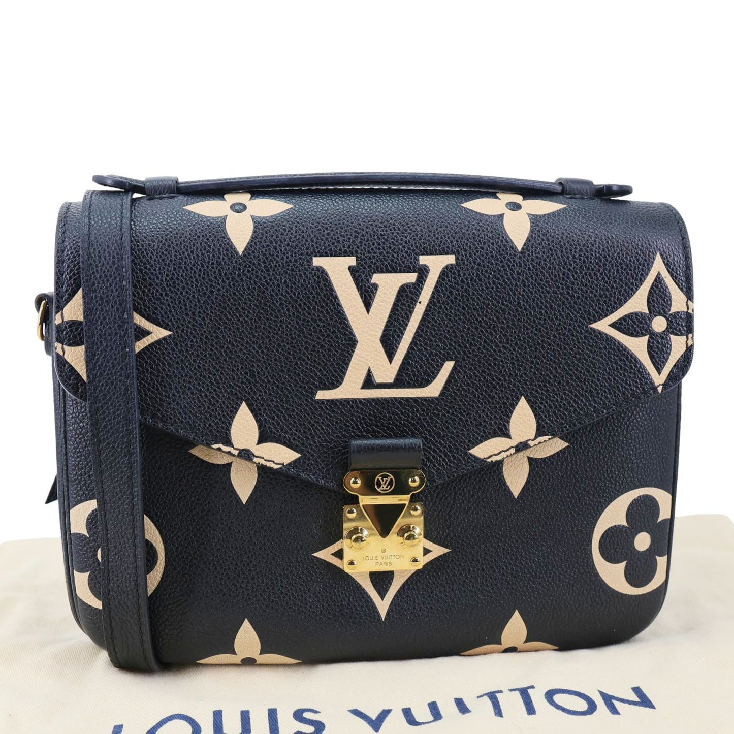 LOUIS VUITTON Metis Pochette Empreinte Leather Crossbody Bag Bicolor