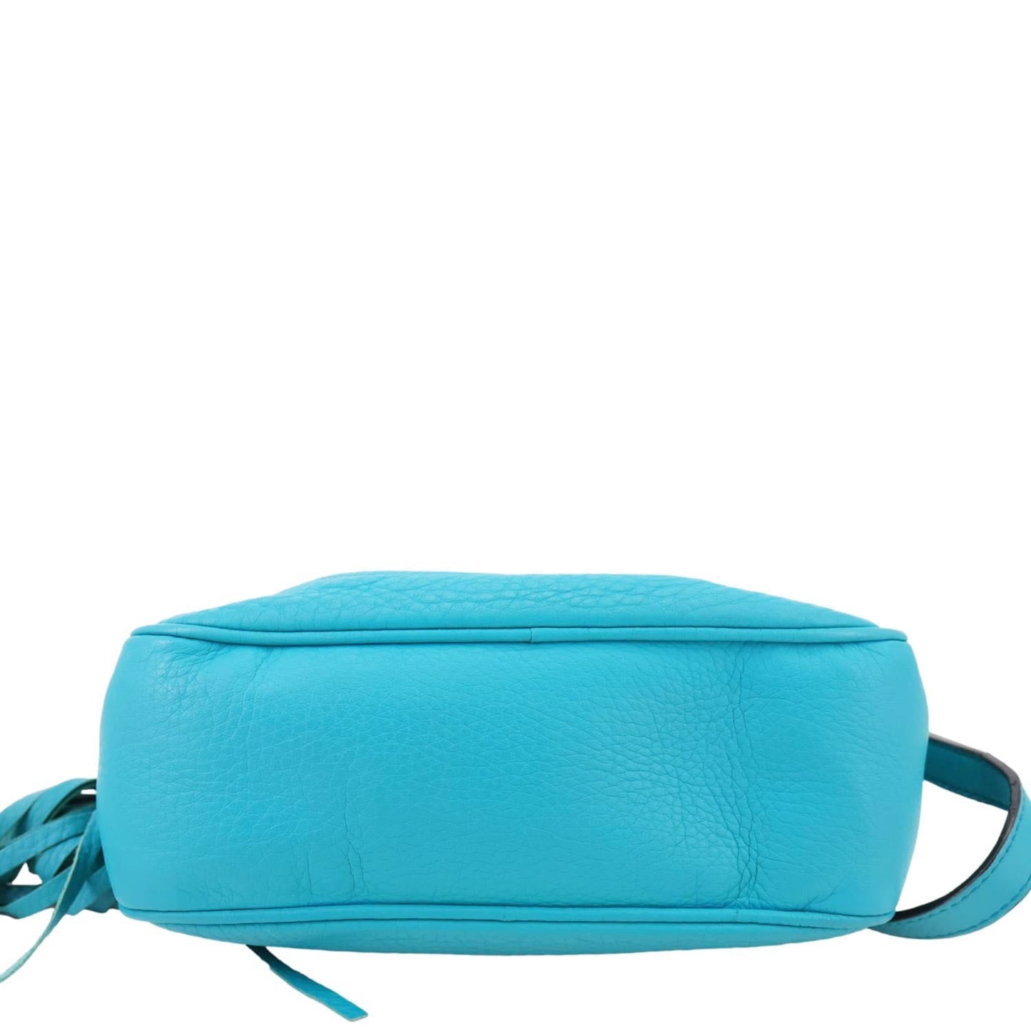 GUCCI Soho Disco Leather Camera Crossbody Bag Teal 308364