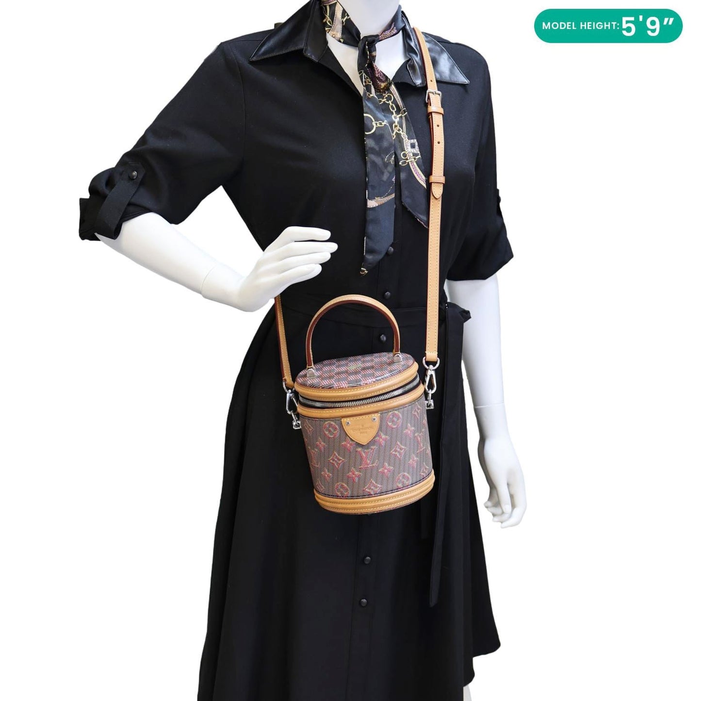 LOUIS VUITTON Cannes LV Pop Canvas Shoulder Bag Brown