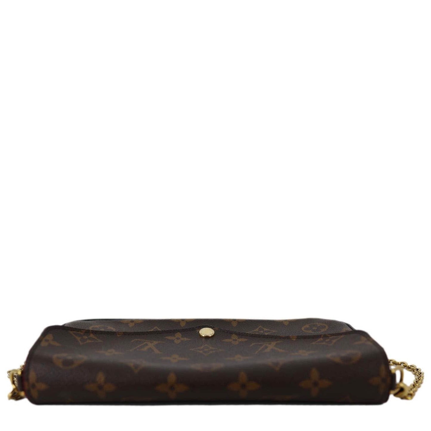 LOUIS VUITTON Felicie Pochette Monogram Canvas Crossbody Bag Brown