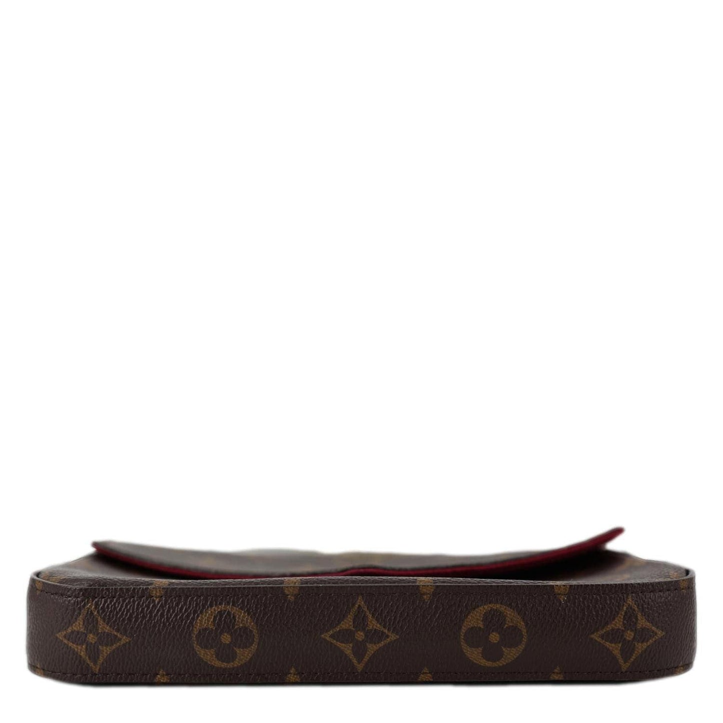 LOUIS VUITTON Felicie Pochette Monogram Canvas Crossbody Bag Brown