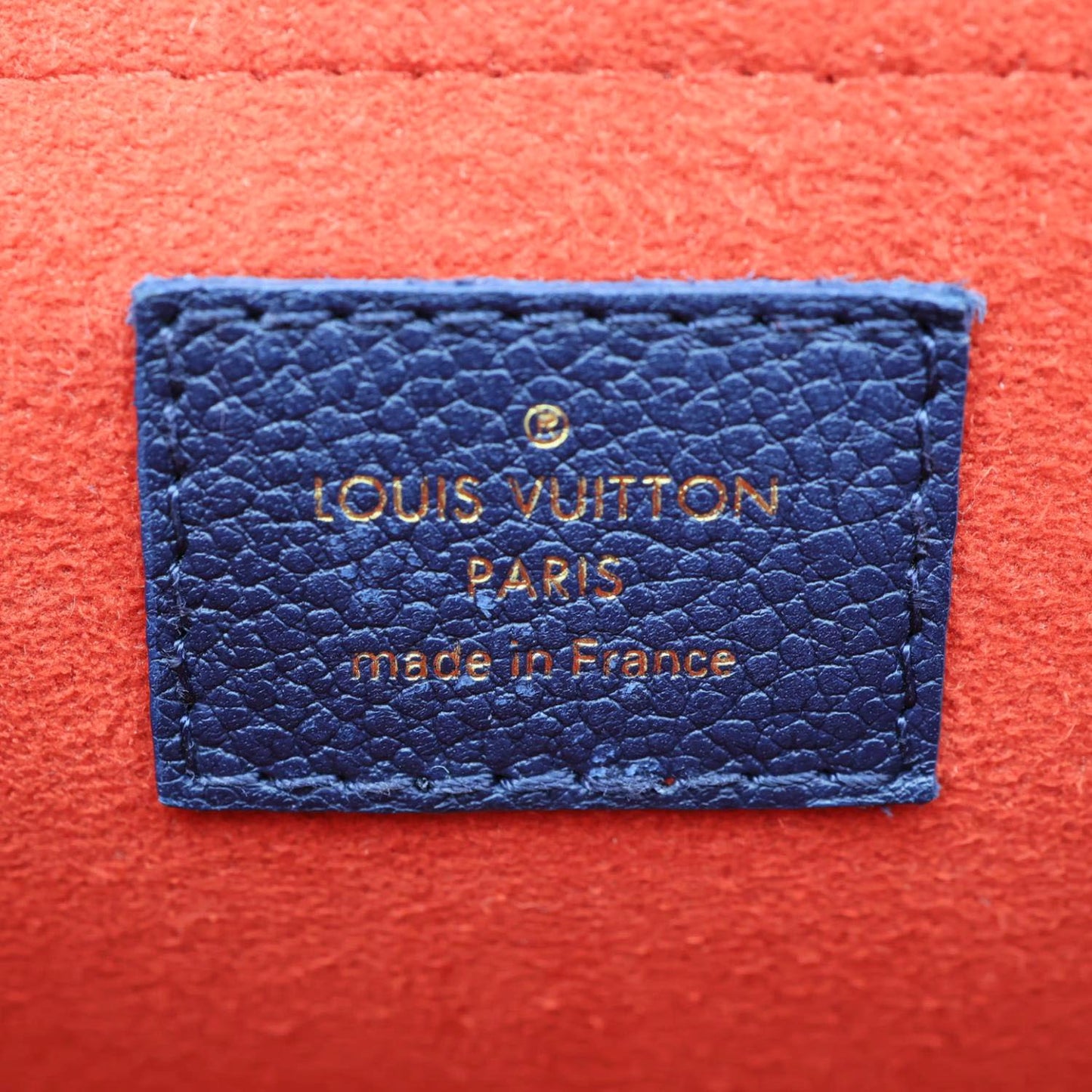 LOUIS VUITTON Saint Sulpice PM Empreinte Leather Crossbody Bag Navy Blue