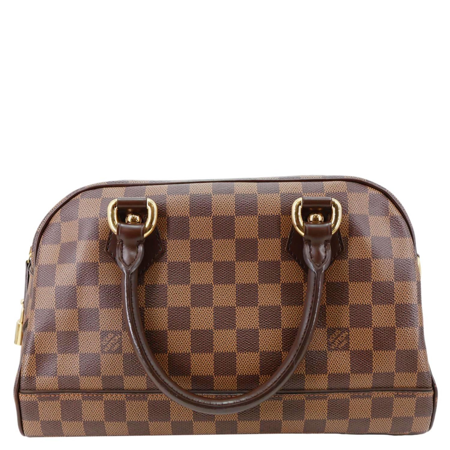 LOUIS VUITTON Duomo Damier Ebene Satchel Bag Brown