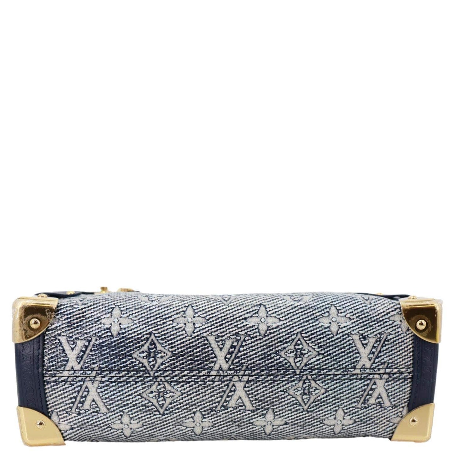 LOUIS VUITTON Side Trunk MM Monoglam Canvas Crossbody Bag Blue