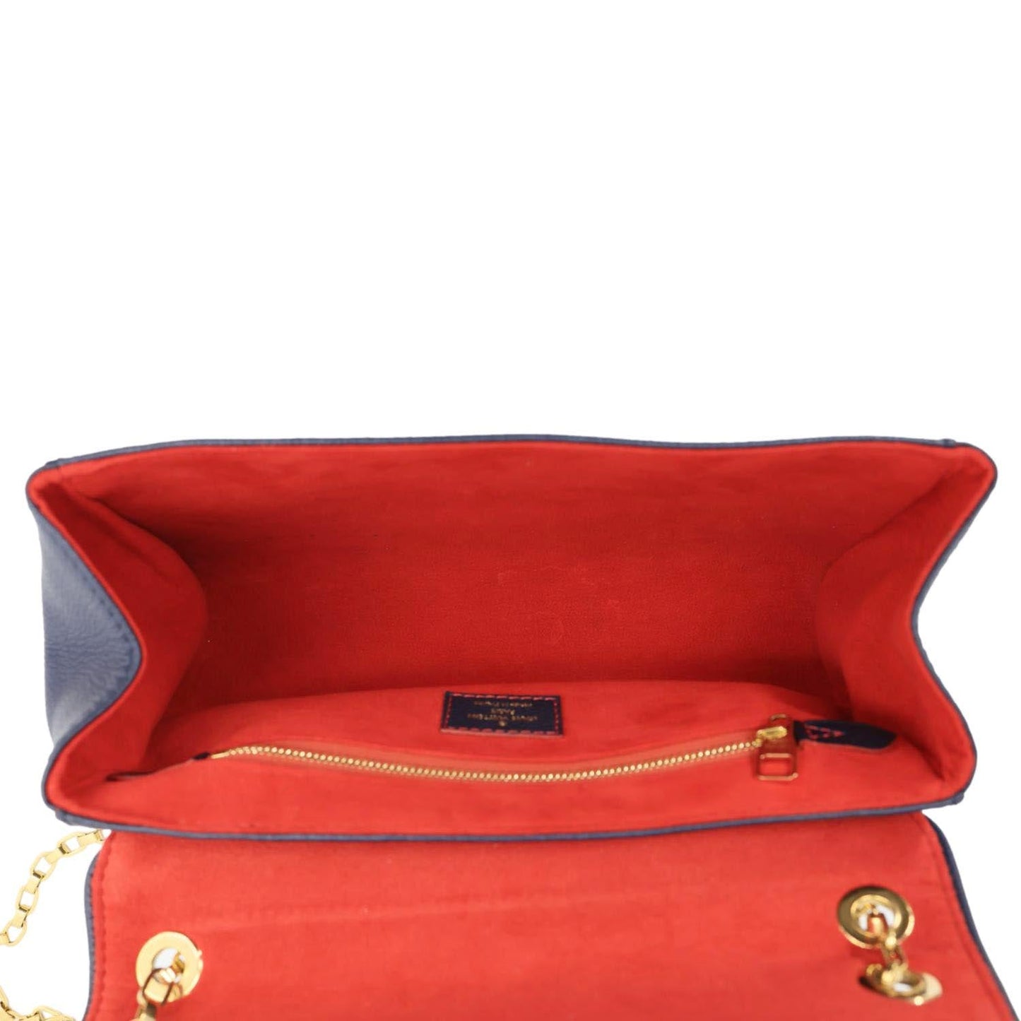 LOUIS VUITTON Saint Germain PM Monogram Empreinte Leather Shoulder Bag Navy Blue