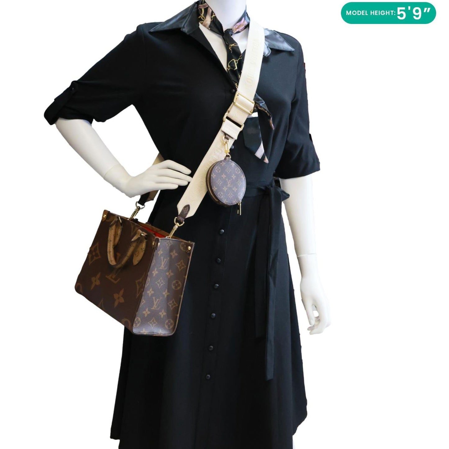 LOUIS VUITTON Onthego PM Giant Monogram Reverse Canvas Shoulder Bag Brown
