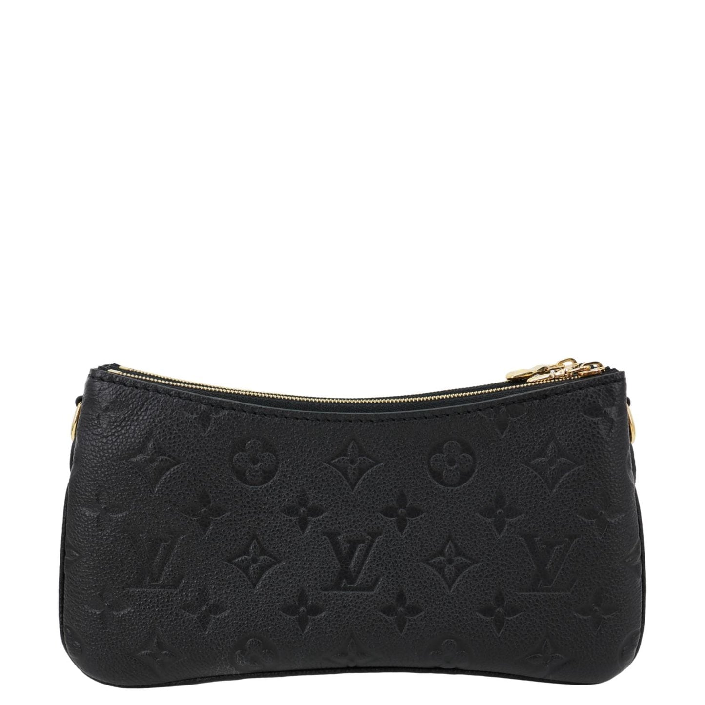 LOUIS VUITTON Liv Pochette Monogram Empreinte Leather Shoulder Bag Black
