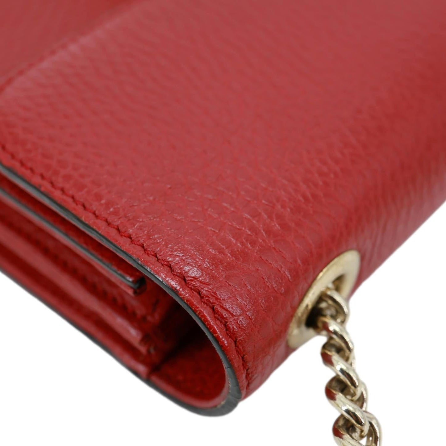 GUCCI Interlocking GG Small Dollar Calfskin Leather Crossbody Bag Red 510304