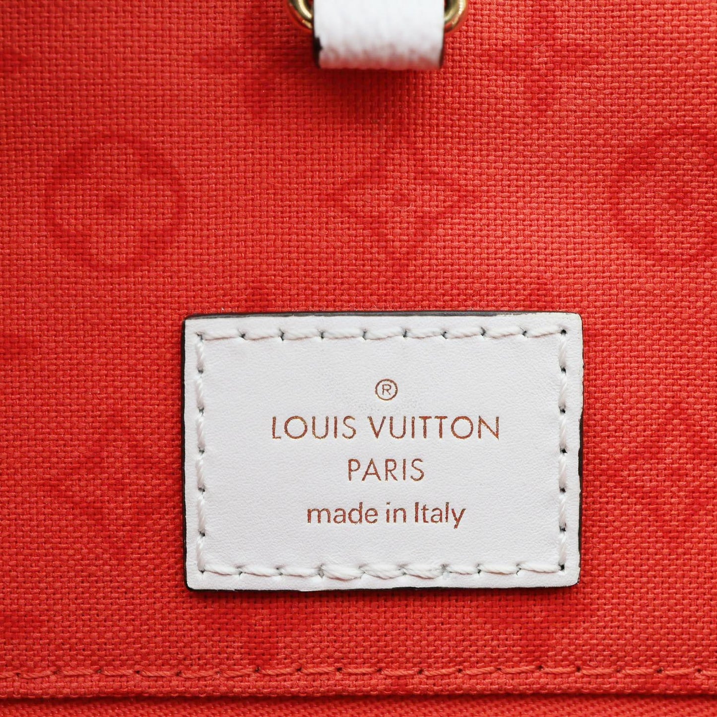 LOUIS VUITTON Onthego GM Crafty Monogram Giant Canvas Shoulder Bag Red