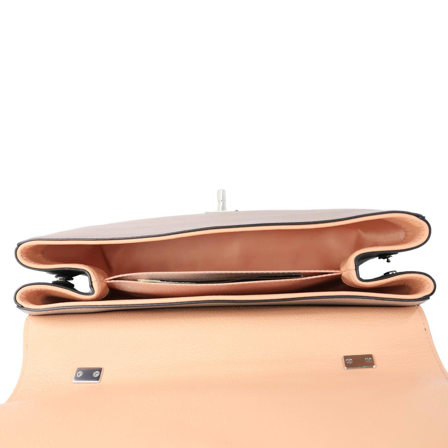 LOUIS VUITTON Lockme II BB Pebbled Leather Crossbody Bag Peach