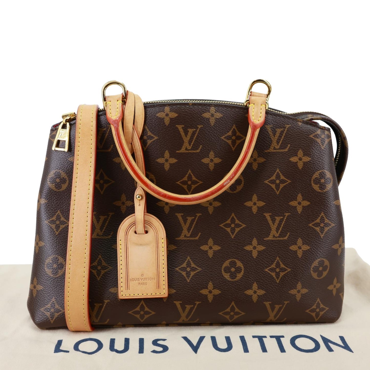 LOUIS VUITTON Petit Palais Monogram Canvas Shoulder Bag Brown