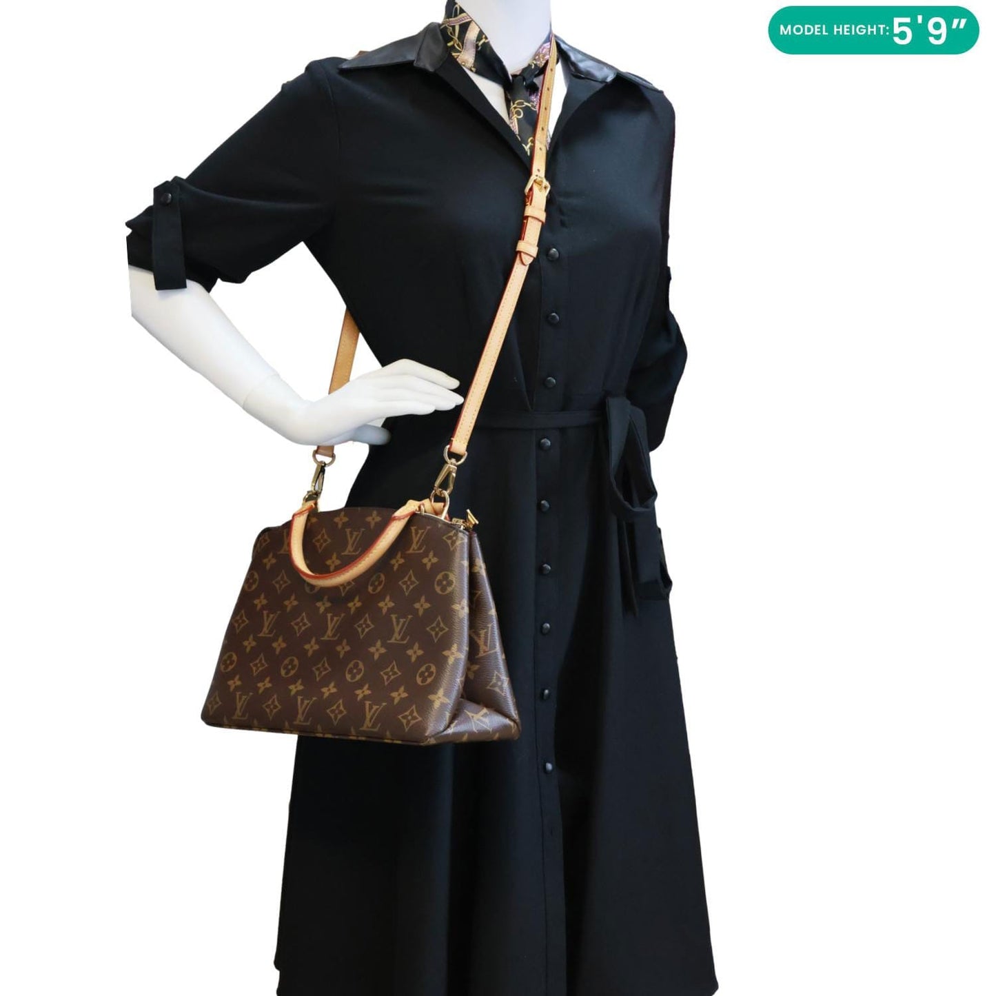 LOUIS VUITTON Petit Palais Monogram Canvas Shoulder Bag Brown
