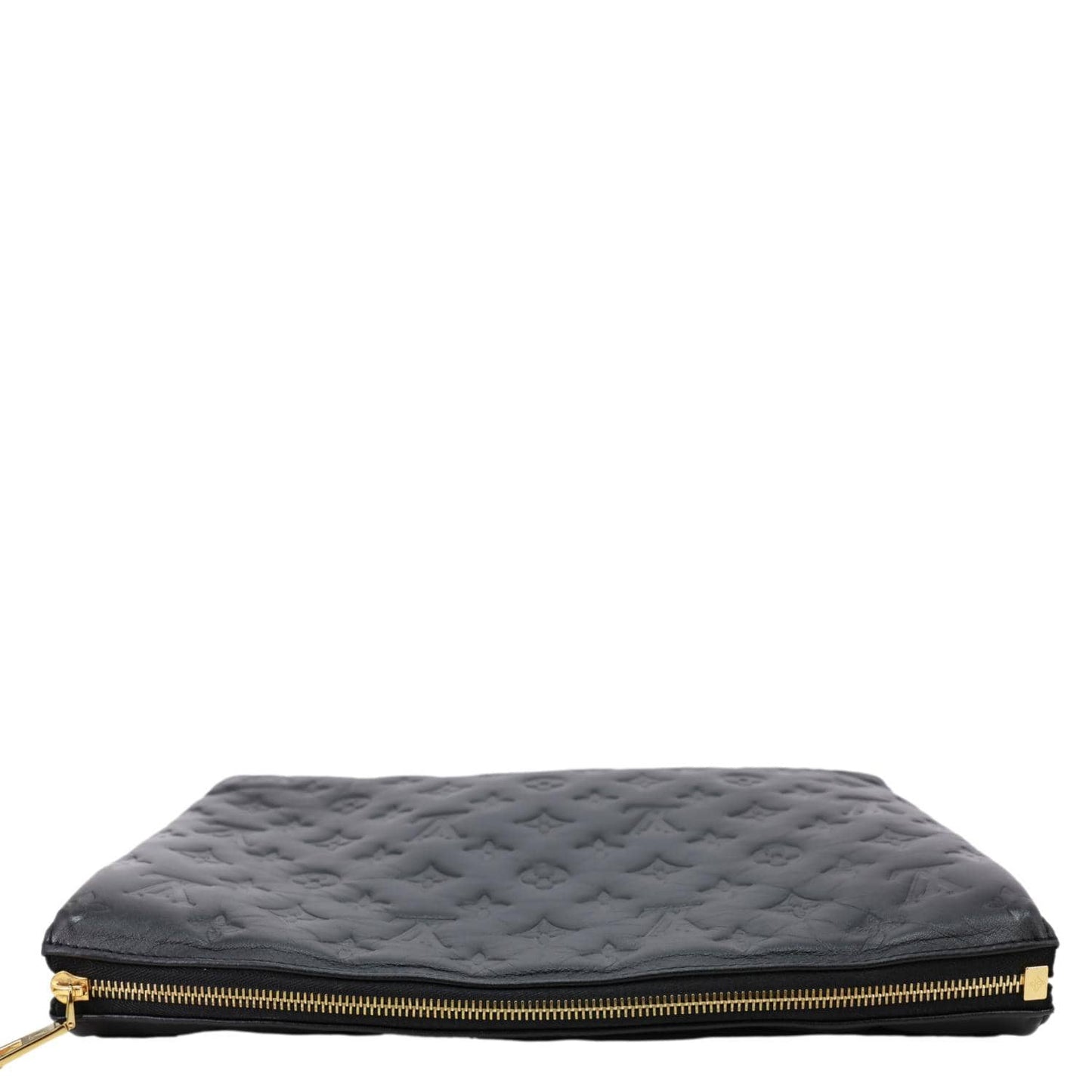 LOUIS VUITTON Coussin MM Monogram Embossed Leather Shoulder Bag Black