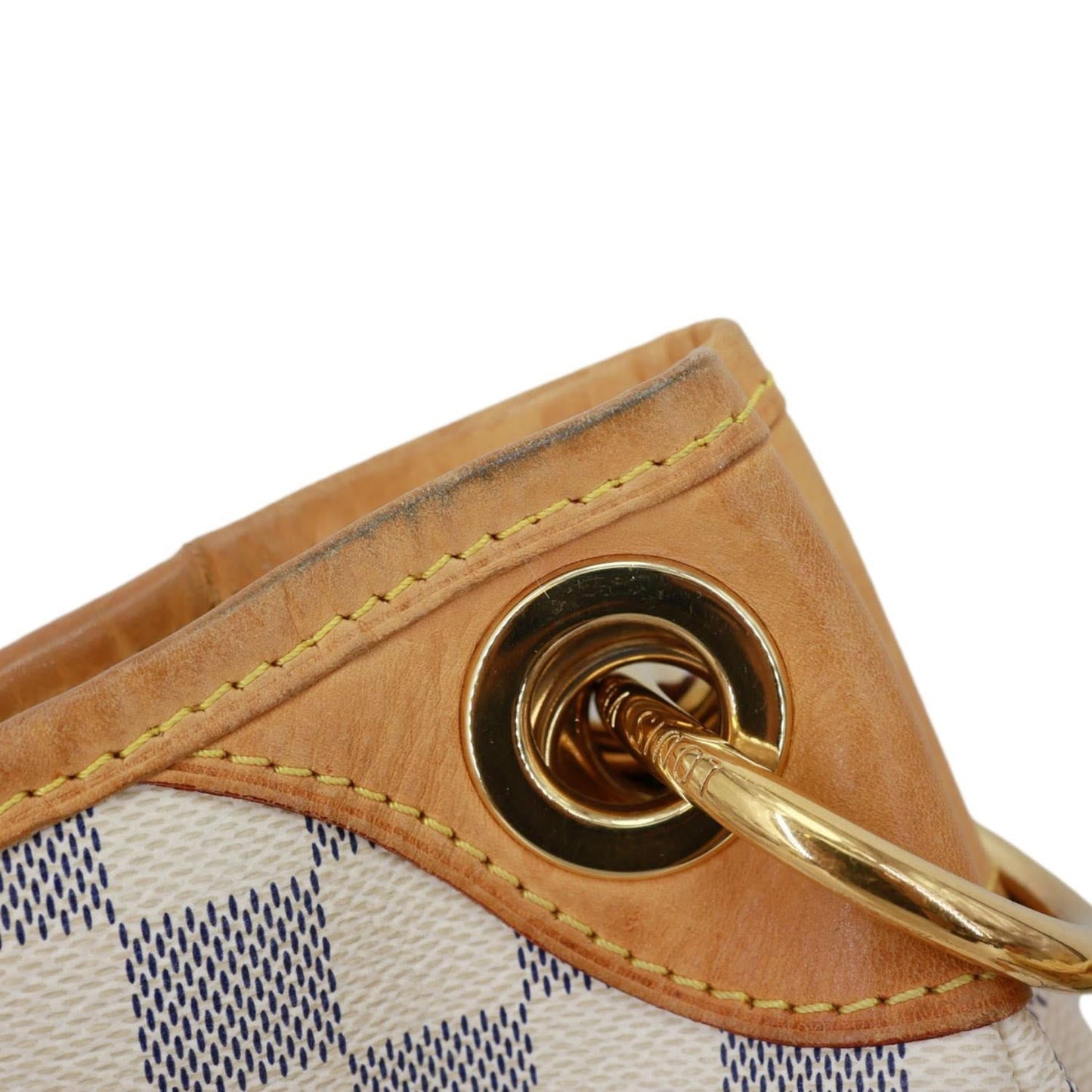 LOUIS VUITTON Galliera PM Damier Azur Hobo Bag White