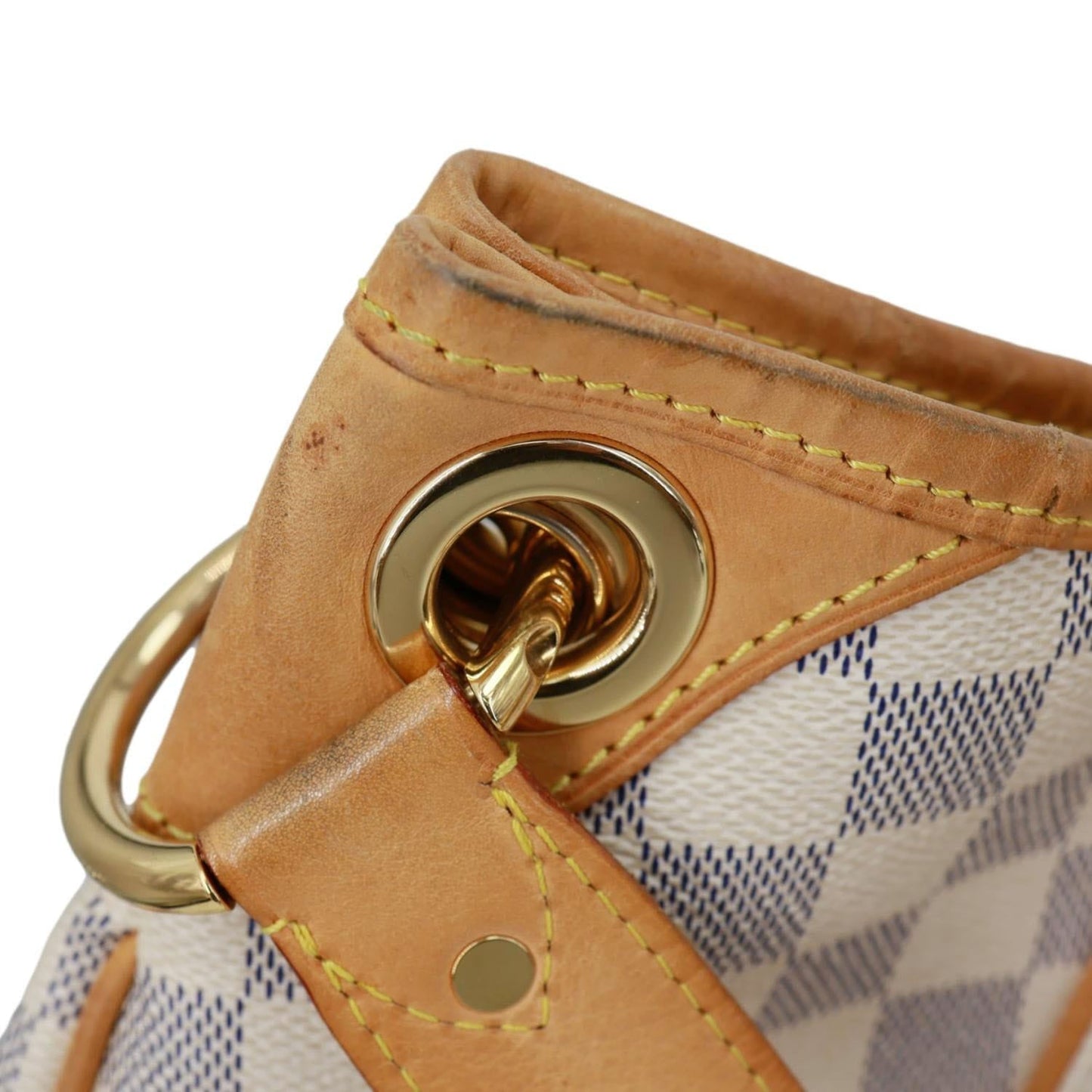 LOUIS VUITTON Galliera PM Damier Azur Hobo Bag White