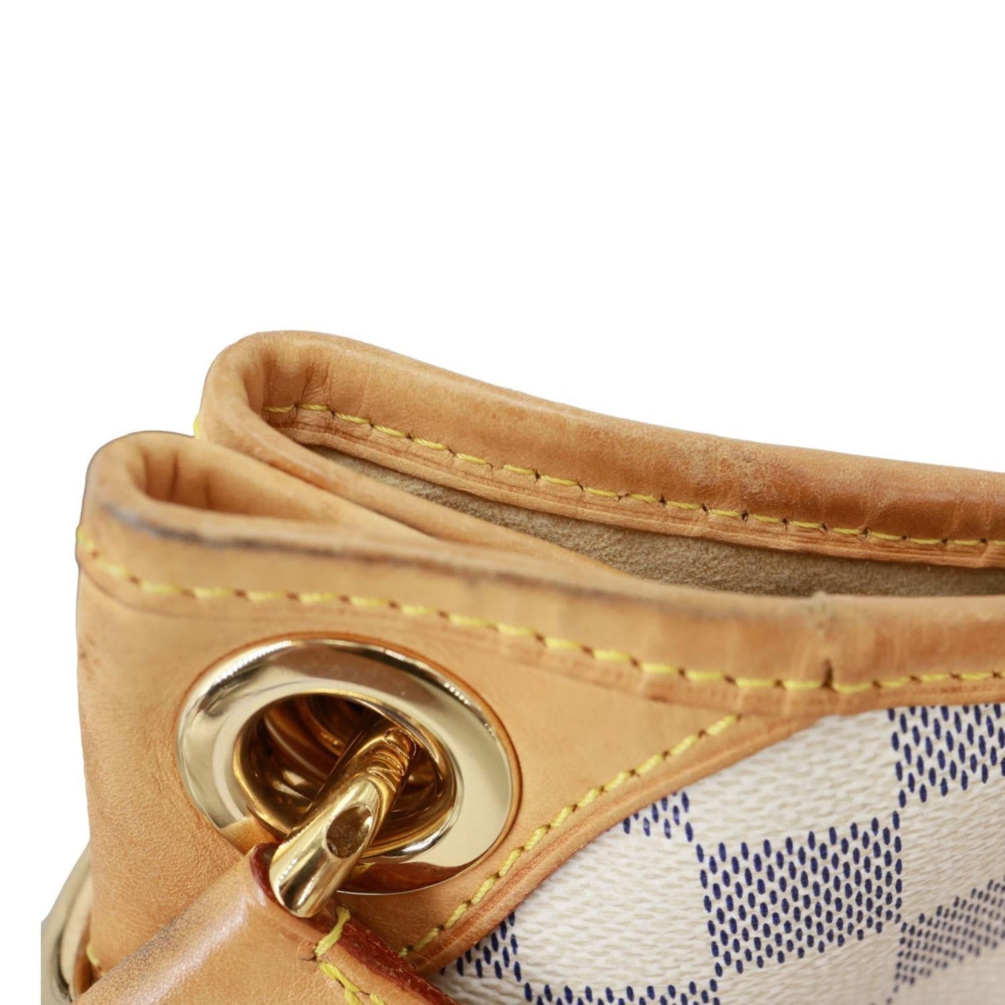 LOUIS VUITTON Galliera PM Damier Azur Hobo Bag White