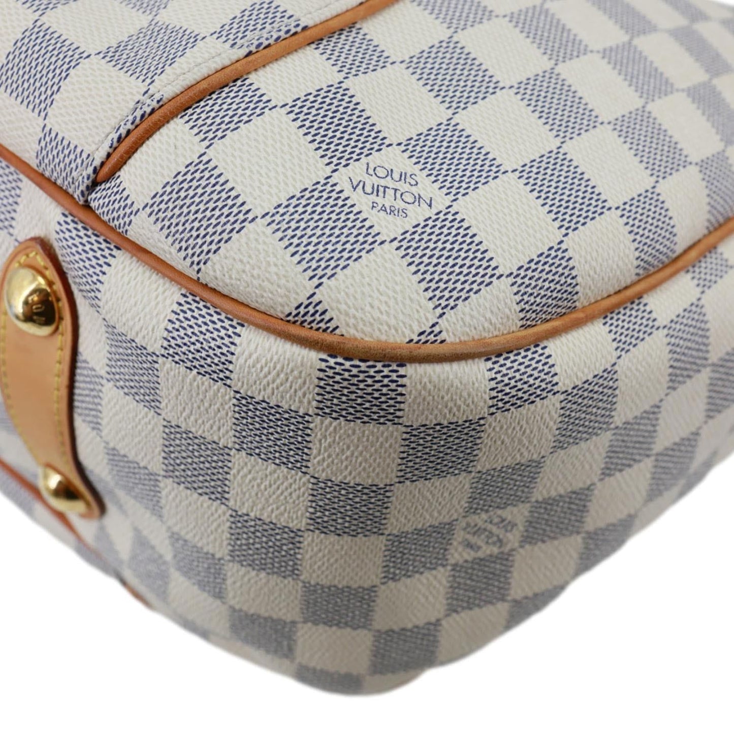 LOUIS VUITTON Galliera PM Damier Azur Hobo Bag White