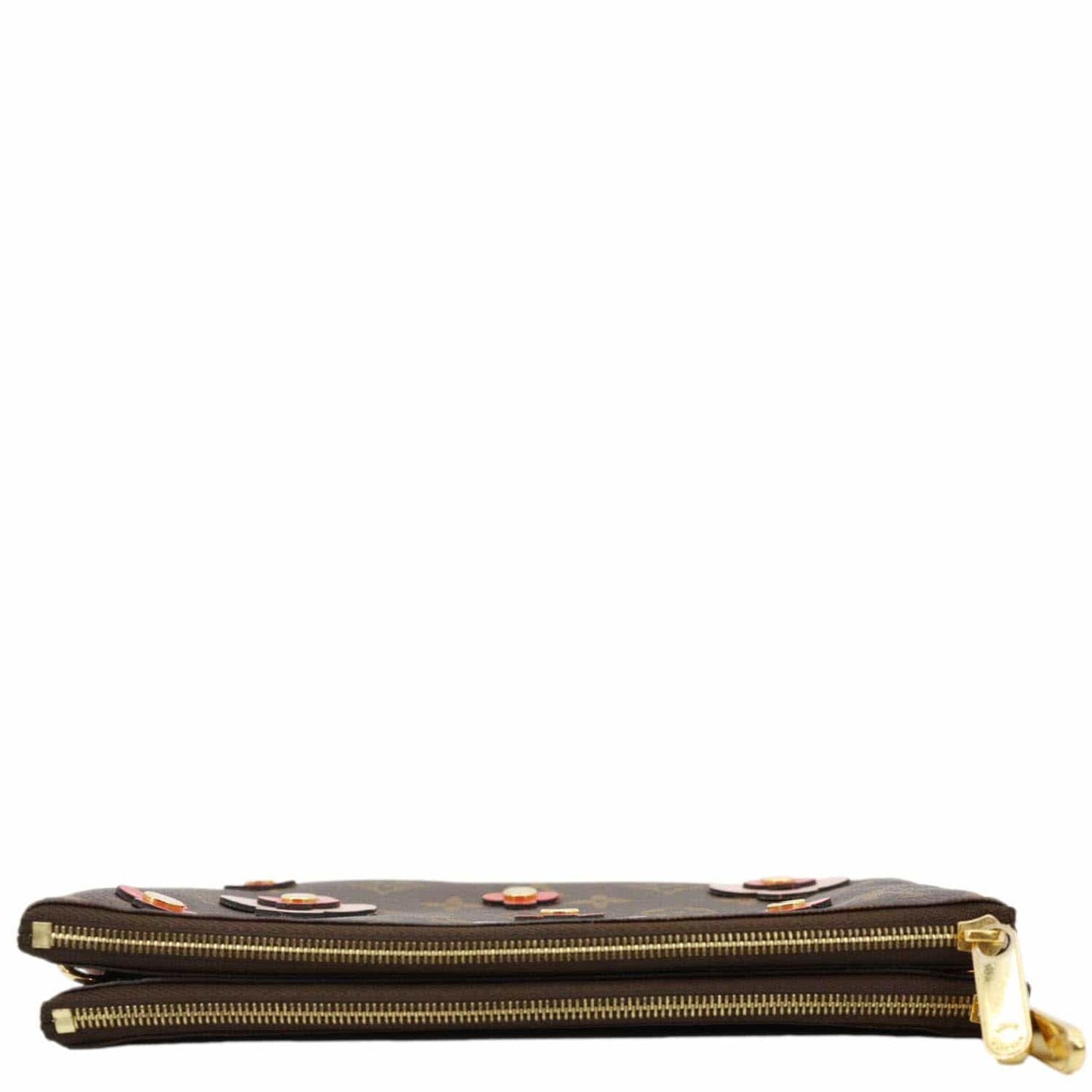 LOUIS VUITTON Blooming Flowers Pochette Monogram Canvas Chain Crossbody Bag Brown